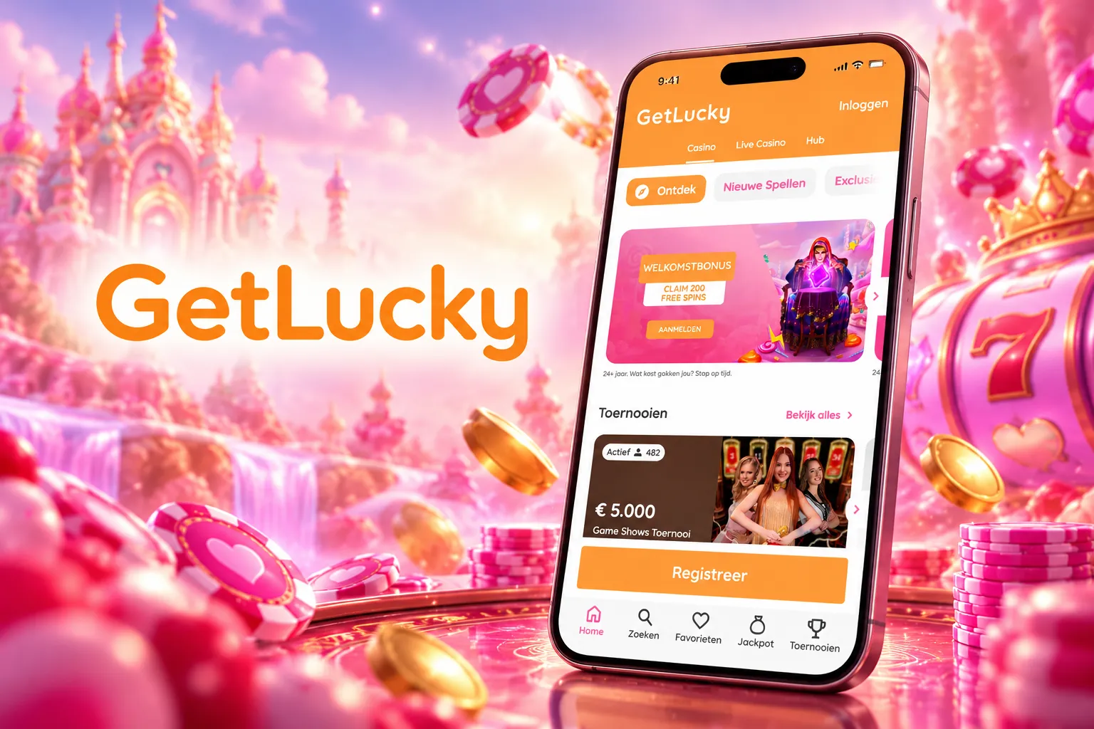 GetLucky Casino App-schermafbeelding